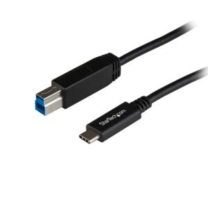 3ft (1m) USB-B to USB-C Cable, USB 10Gbps, Data Cord, USB 3.2 Gen 2, USB-C Data Transfer Cable