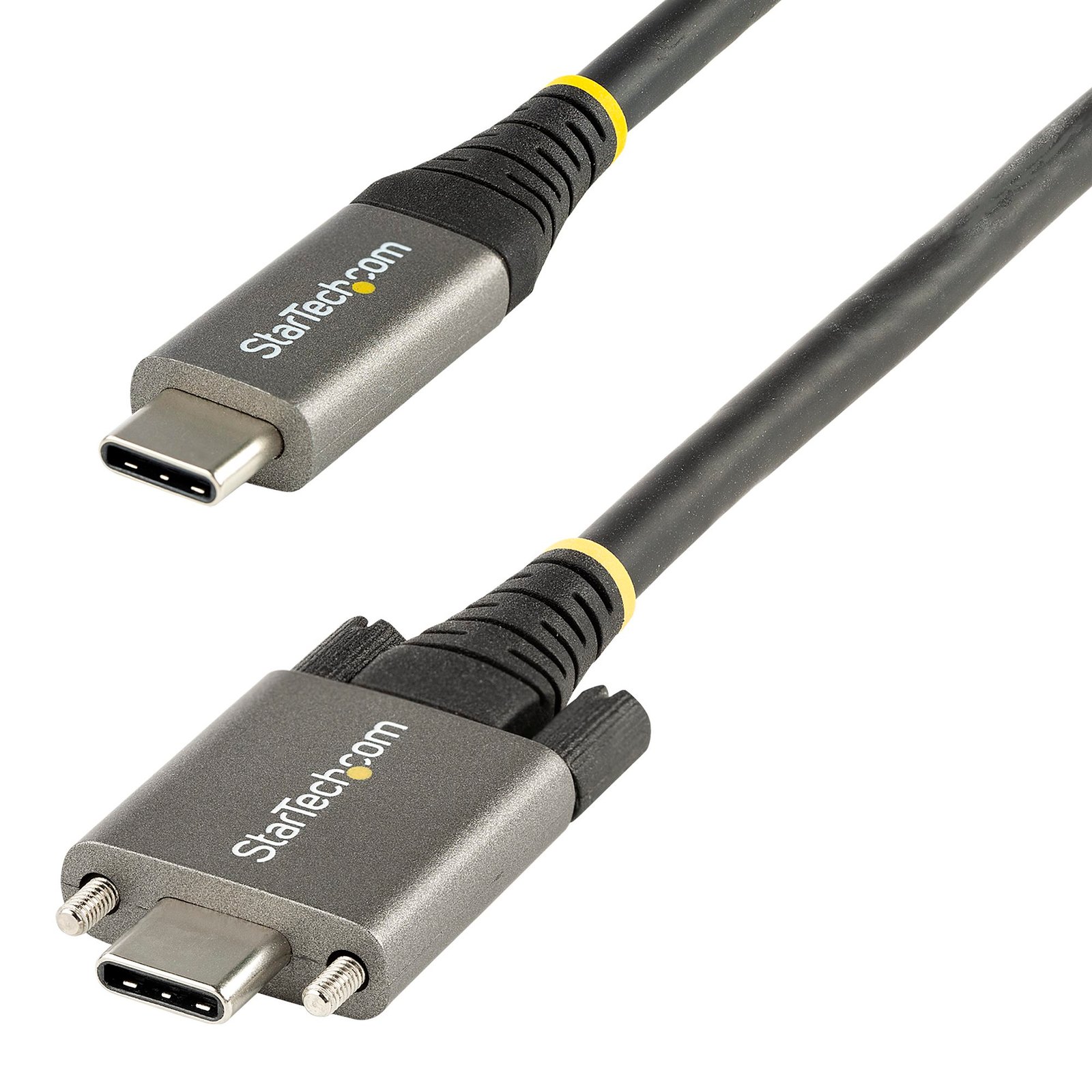 20in (50cm) USB-C Cable, Side Screw Locking, USB 10Gbps, 100W (5A) Power Delivery, 8K 60Hz / 4K 144Hz DP Alt Mode - Thunderbolt Compatible