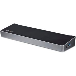 Triple Monitor USB 3.0 Docking Station with 2x 4K DisplayPort & HDMI - 5 Port USB-A Hub (1x Fast-Charge), 3.5mm Audio, GbE - USB Type A