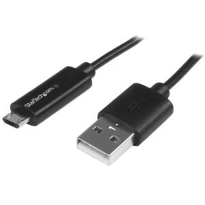 Micro-USB Cable with LED Charging Light - M/M - 1m (3ft)