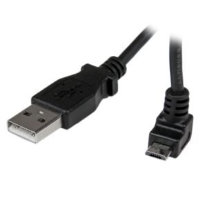 1m Micro USB Cable - A to Up Angle Micro B