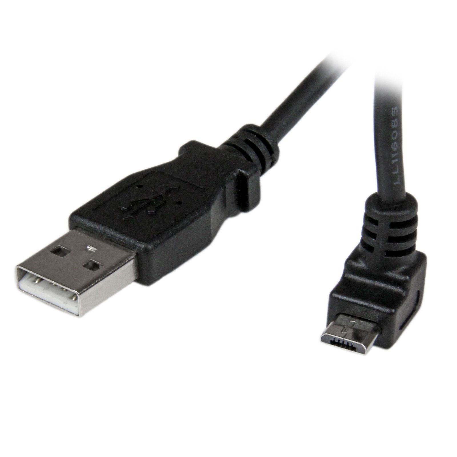 1m Micro USB Cable - A to Up Angle Micro B