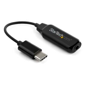USB C to 3.5mm Audio Adapter - USB Type C to AUX Female Wired Headphone Jack w/32-bit DAC - Active USB C Digital Sound Card for Headset