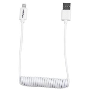 0.6 m (2 ft.) Coiled Lightning to USB Cable - Lightning Charger Cable for iPhone / iPad / iPod - Apple MFi Certified - Lightning to USB