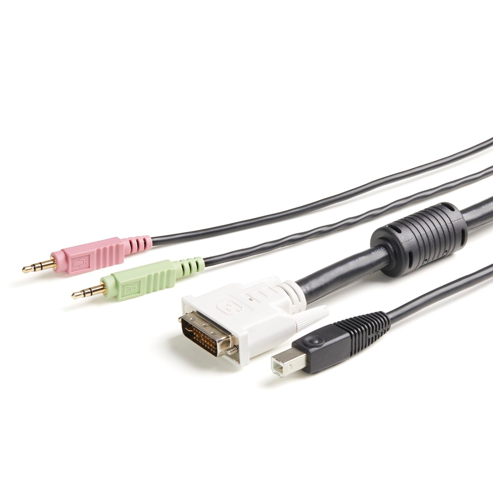 10 ft 4-in-1 USB DVI KVM Cable with Audio and Microphone - Image 2