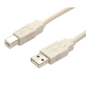 10 ft Beige A to B USB 2.0 Cable - M/M