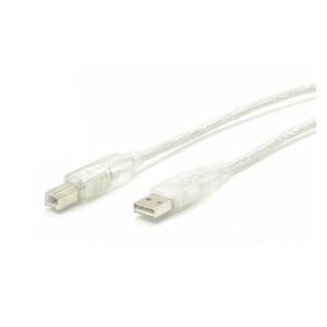 10 ft Transparent USB 2.0 Cable - A to B