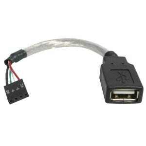 6in USB 2.0 Cable - USB A Female to USB Motherboard 4 Pin Header F/F