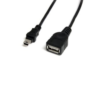 1 ft Mini USB 2.0 Cable - USB A to Mini B F/M