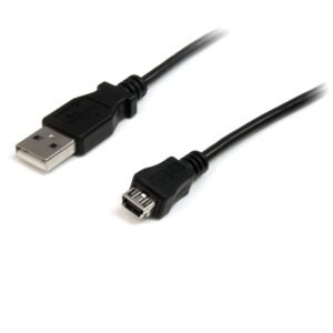 1ft USB A to USB Mini Cable - M/F