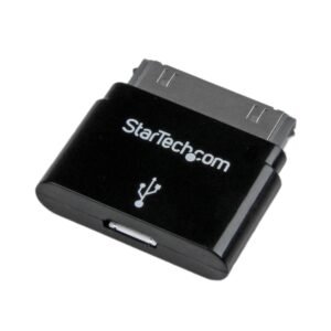 Black Apple 30-pin Dock Connector to Micro USB Adapter for iPhone / iPod / iPad with Stepped Connector