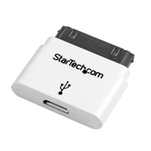White Apple 30-pin Dock Connector to Micro USB Adapter for iPhone / iPod / iPad with Stepped Connector