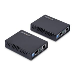 VDSL2 Ethernet Extender Kit over Single Pair Wire, Up to 0.6mi (1km) Long Range LAN Repeater over Phone Line/CAT5e/CAT6, Up to 300Mbps