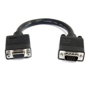 6in Coax High Resolution VGA Port Saver Cable - HD15 M/F