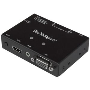 2x1 VGA + HDMI to VGA Converter Switch with Priority Switching - 1080p - TAA