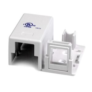 Single Cat 5e RJ45 Universal Wall Jack - White
