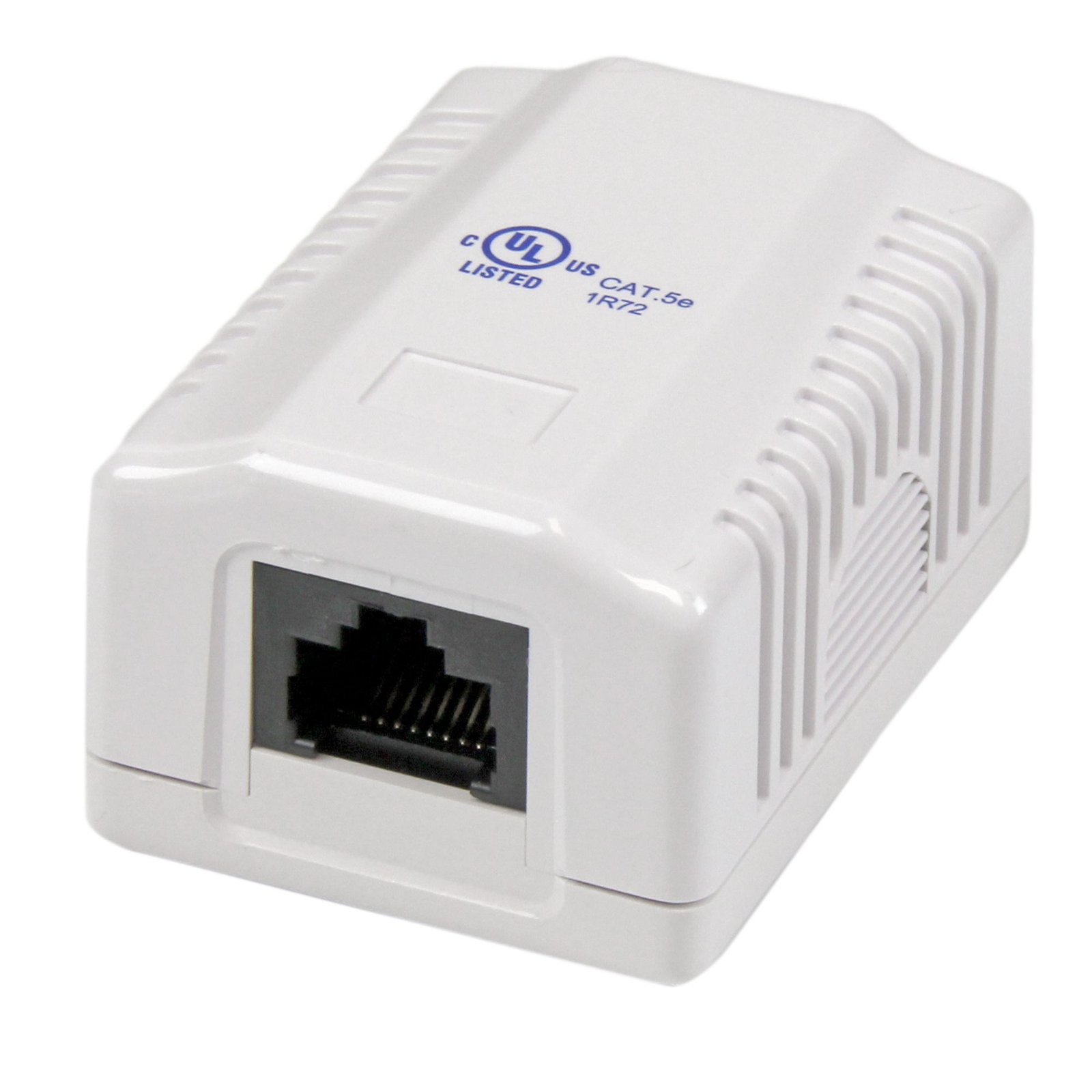 Single Cat5e RJ45 Wall Jack White with Keystone Jack - Image 3