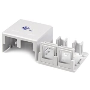Dual Outlet Universal Wall Box - White