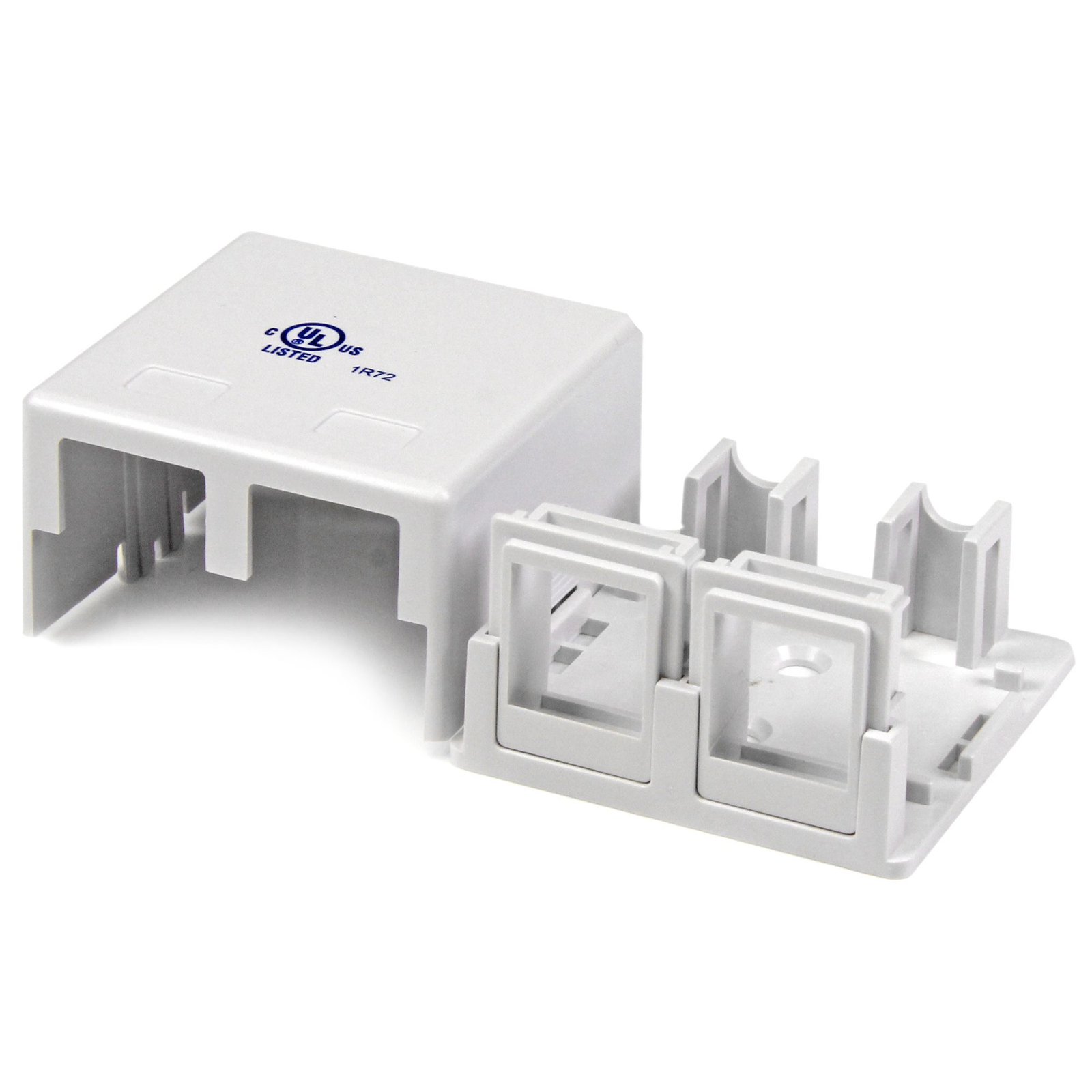 Dual Outlet Universal Wall Box - White