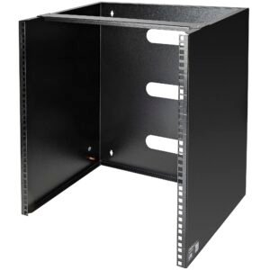 12U Wall Mount Network Rack - 14 Inch Deep (Low Profile) - 19" Patch Panel Bracket for Shallow Server and IT Equipment, Network Switches