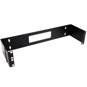 2U Hinged Wall Mount Patch Panel Bracket - 6 inch Deep - 19" Patch Panel Swing Rack for Shallow Network Equipment- 22lbs