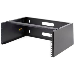 4U Wall Mount Network Rack - 14 Inch Deep (Low Profile) - 19" Patch Panel Bracket for Shallow Server and IT Equipment, Network Switches