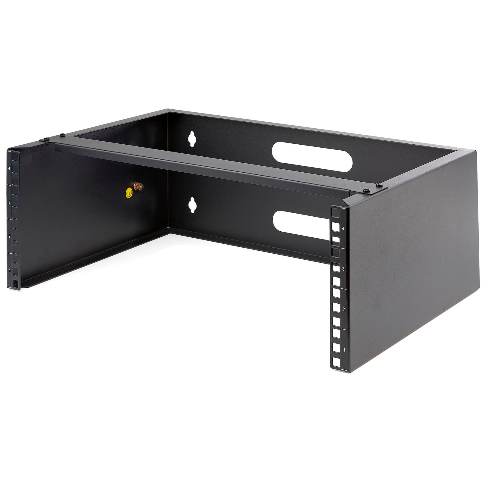 4U Wall Mount Network Rack - 14 Inch Deep (Low Profile) - 19" Patch Panel Bracket for Shallow Server and IT Equipment, Network Switches