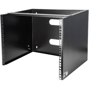 8U Wall Mount Network Rack - 14 Inch Deep (Low Profile) - 19" Patch Panel Bracket for Shallow Server and IT Equipment, Network Switches