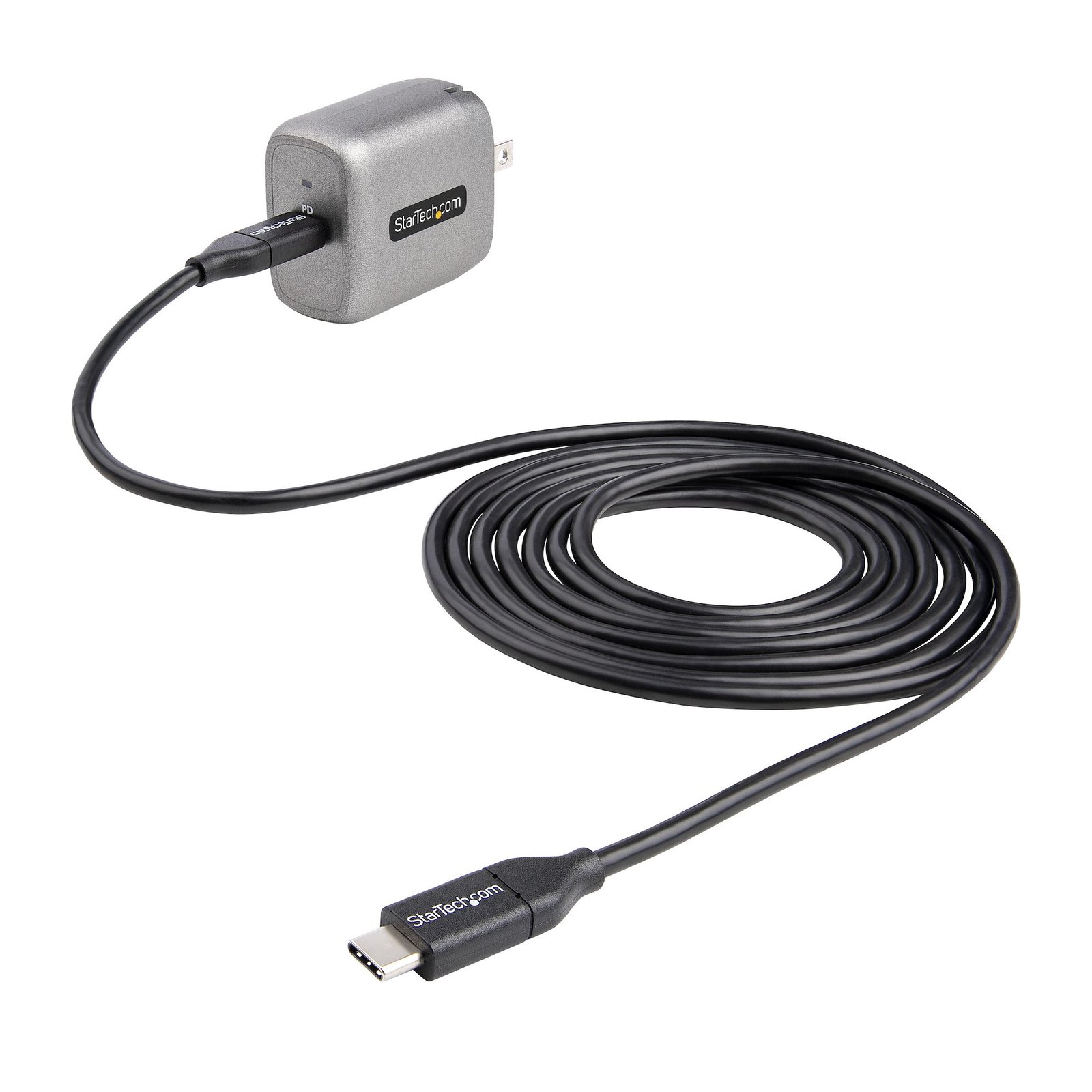 30W USB-C Wall Charger - Portable GaN Charger w/ Power Delivery - 6ft Cable - USB C Power Adapter w/ Fast Charging - USB Type C Wall