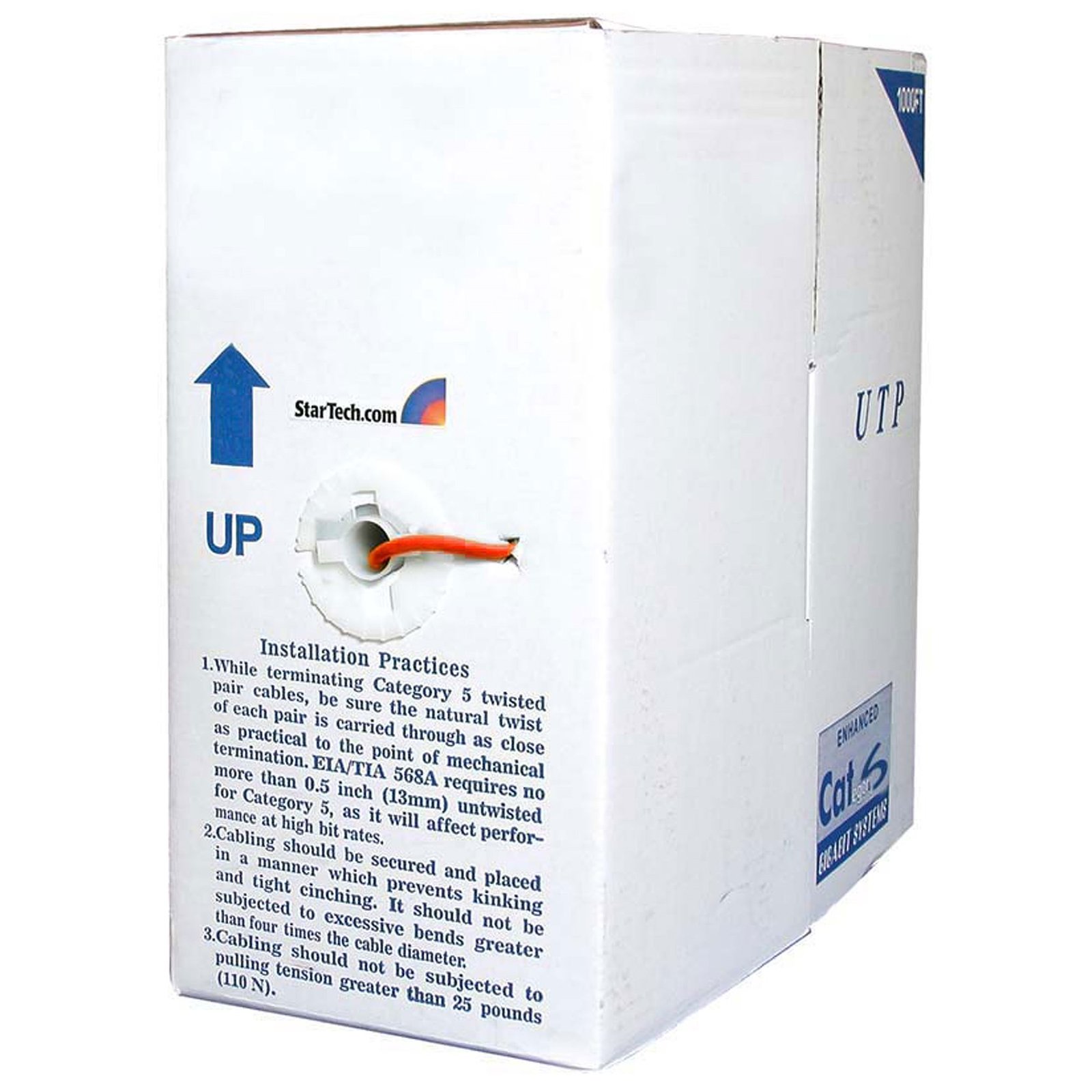 Orange Cat 6 Stranded UTP Patch Cable - By the Foot