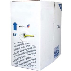 Bulk Cat6 Ethernet Cable - 1000 ft. - Stranded - CM-Rated for In-Wall Use - Yellow