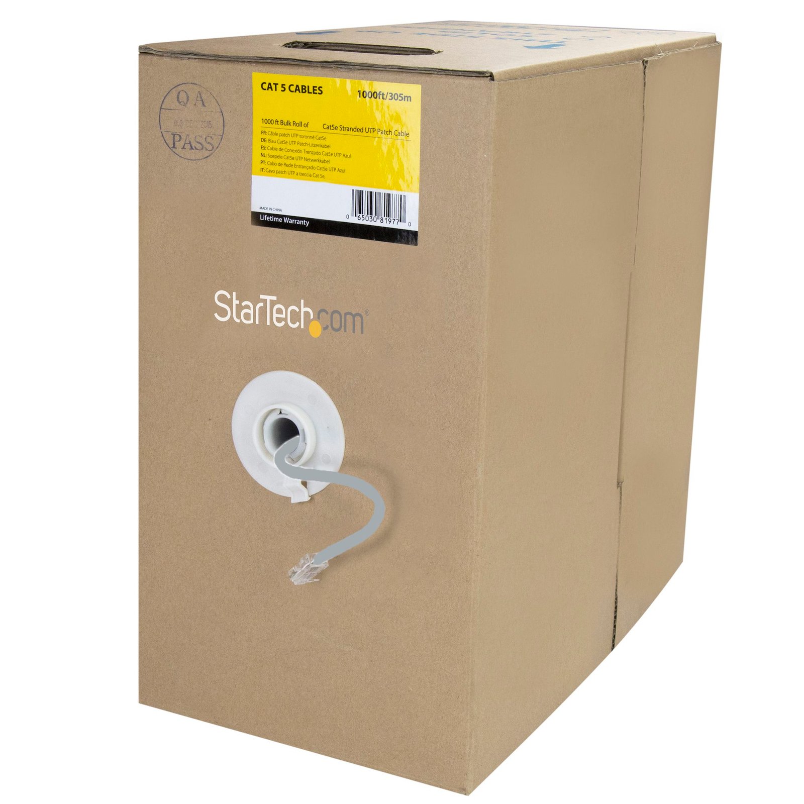 Gray Cat5e Stranded UTP Patch Cable - By the Roll