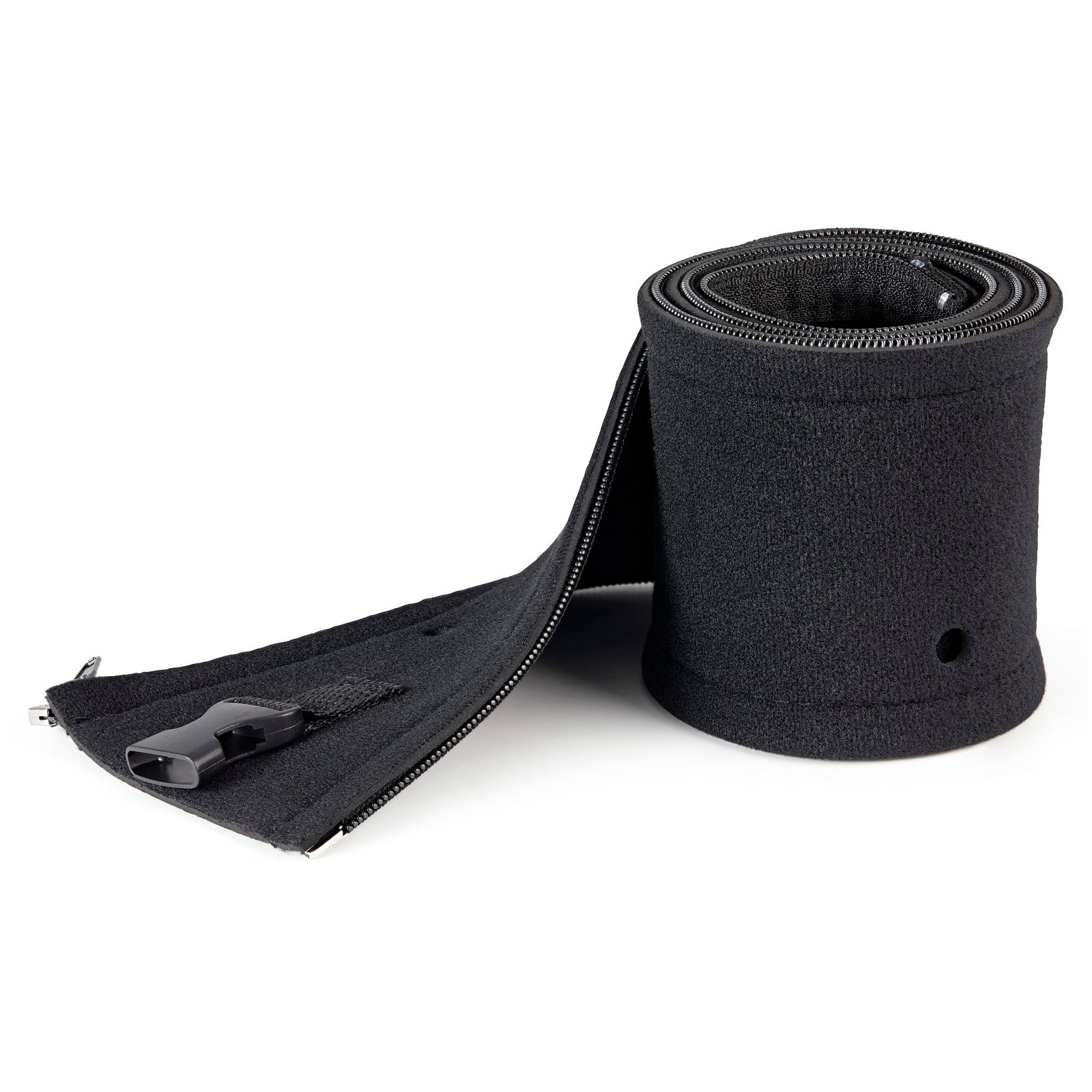 40" (1m) Neoprene Cable Management Sleeve with Zipper & Buckle - 1.2" (3cm) Diameter - Computer/PC Power/Network/AV Cord Cover/Manager