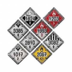 Vehicle Placard Flipchart: Full Frame Trailer Flip Placard Holder, 13 3/4 in Wd, 13 3/4 in Ht