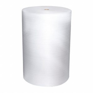 Foam Roll: 1/32 in Foam Thick, 18 in Roll Wd, 2,000 ft Roll Lg, White, Perforated