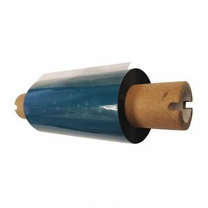 Thermal Transfer Barcode Printer Ribbon: Zebra, 2.52 in Ribbon Wd, 243 ft Ribbon Lg, Black
