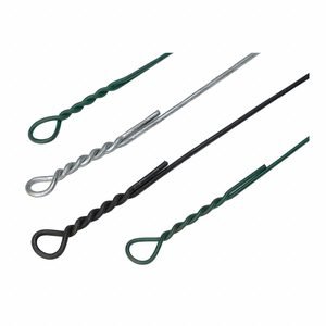 ACCENT WIRE PRODUCTS Bale Ties: Galvanized, Galvanized, 12 ga Wire Gauge, 0.106 in Wire Dia, 125 PK