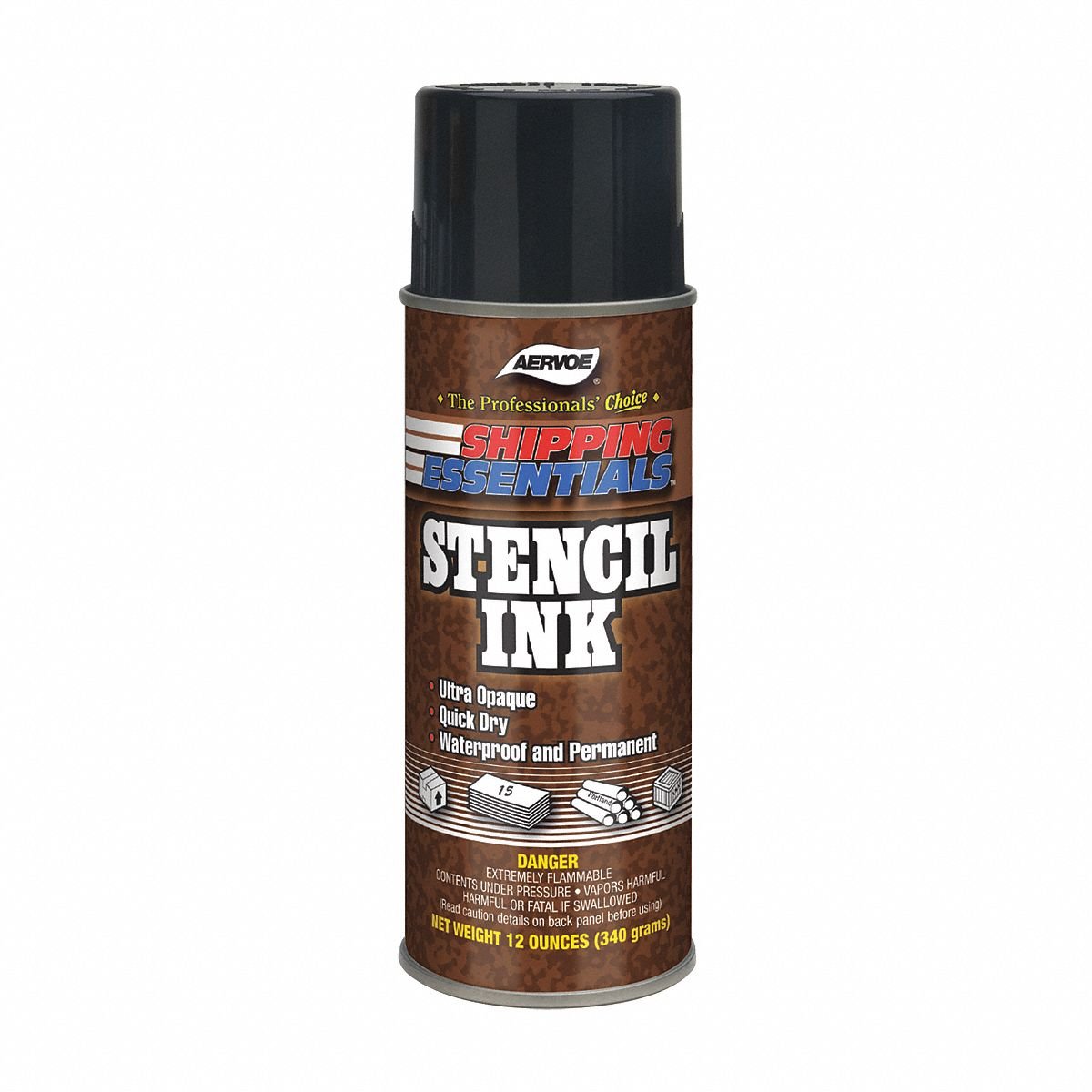 AERVOE Stencil Ink: Yellow, 16 oz Container Size, Waterproof