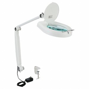 APPROVED VENDOR Round Magnifier Light: LED, 1.75x, 3 Diopter, 767 lm Max Brightness, 35 in Arm Reach