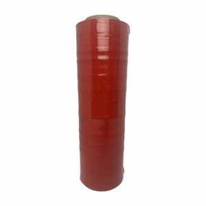 APPROVED VENDOR Stretch Wrap Film: 80 ga Gauge, 18 in Overall Wd, 1,500 ft Overall Lg, Red, 1-Side