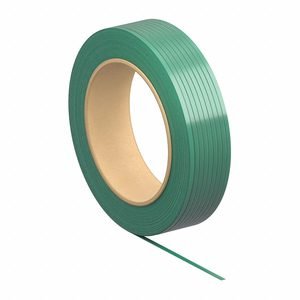 APPROVED VENDOR Plastic Strapping: 5/8 in Strapping Wd, 0.025 in Thick, 900 lb Break Strength, Green