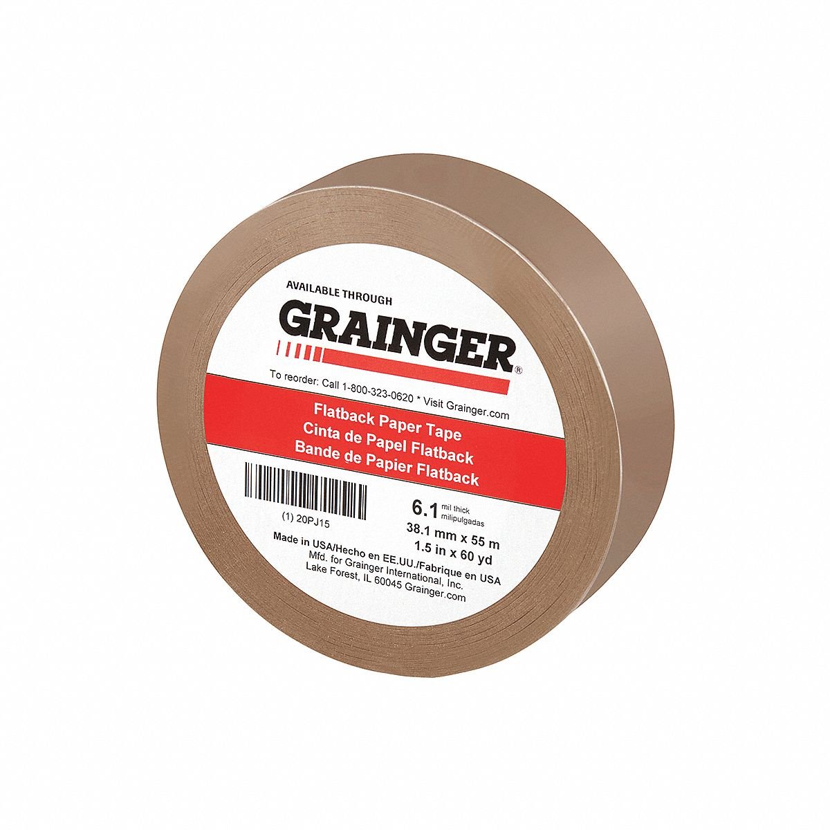 APPROVED VENDOR Packaging Tape: 6.1 mil Tape Thick, 1 1/2 in Imperial Tape Wd, Tan, PS