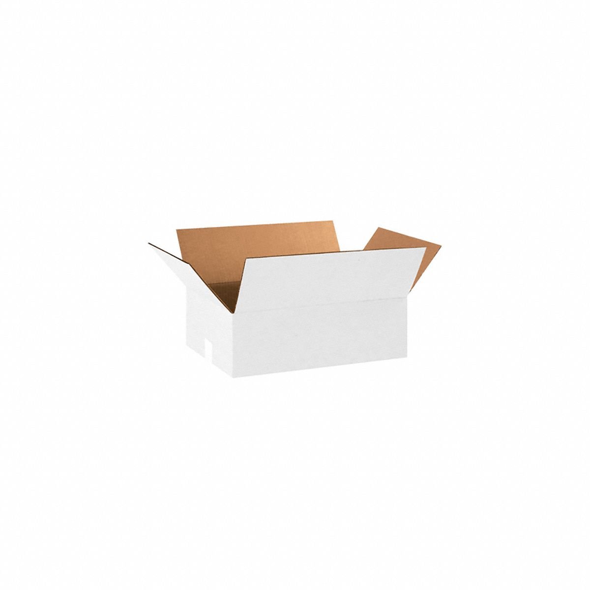 Shipping Box: 18 in Inside Lg, 12 in Inside Wd, 6 in Inside Ht, 32 ECT - White, Single Wall