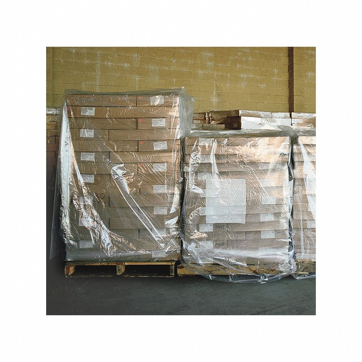 Pallet Cover: 3 mil Thick, Clear, 51 in Wd, 49 in Dp, 73 in Lg, Not FDA Compliant, 50 PK