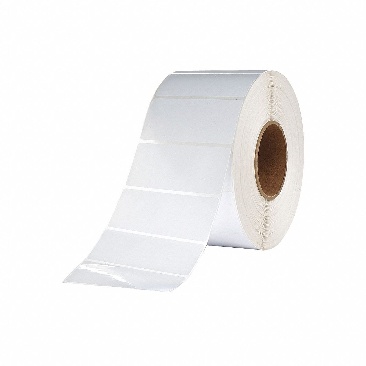 APPROVED VENDOR Printer Label: 3 in Label Wd, 1 in Label Ht, White, 3 in Core Dia., 8 PK