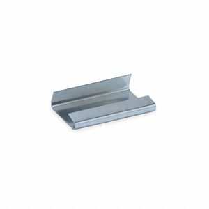 APPROVED VENDOR Strapping Seal: Fits 1 1/4 in Strap Wd, 2 1/4 in Seal Lg, Heavy Duty, Flat, 500 PK