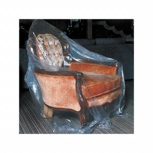 Furniture Bag: Chair, 1 mil Thick, 28 in Wd, 17 in Dp, 82 in Lg, Gusseted, 200 PK