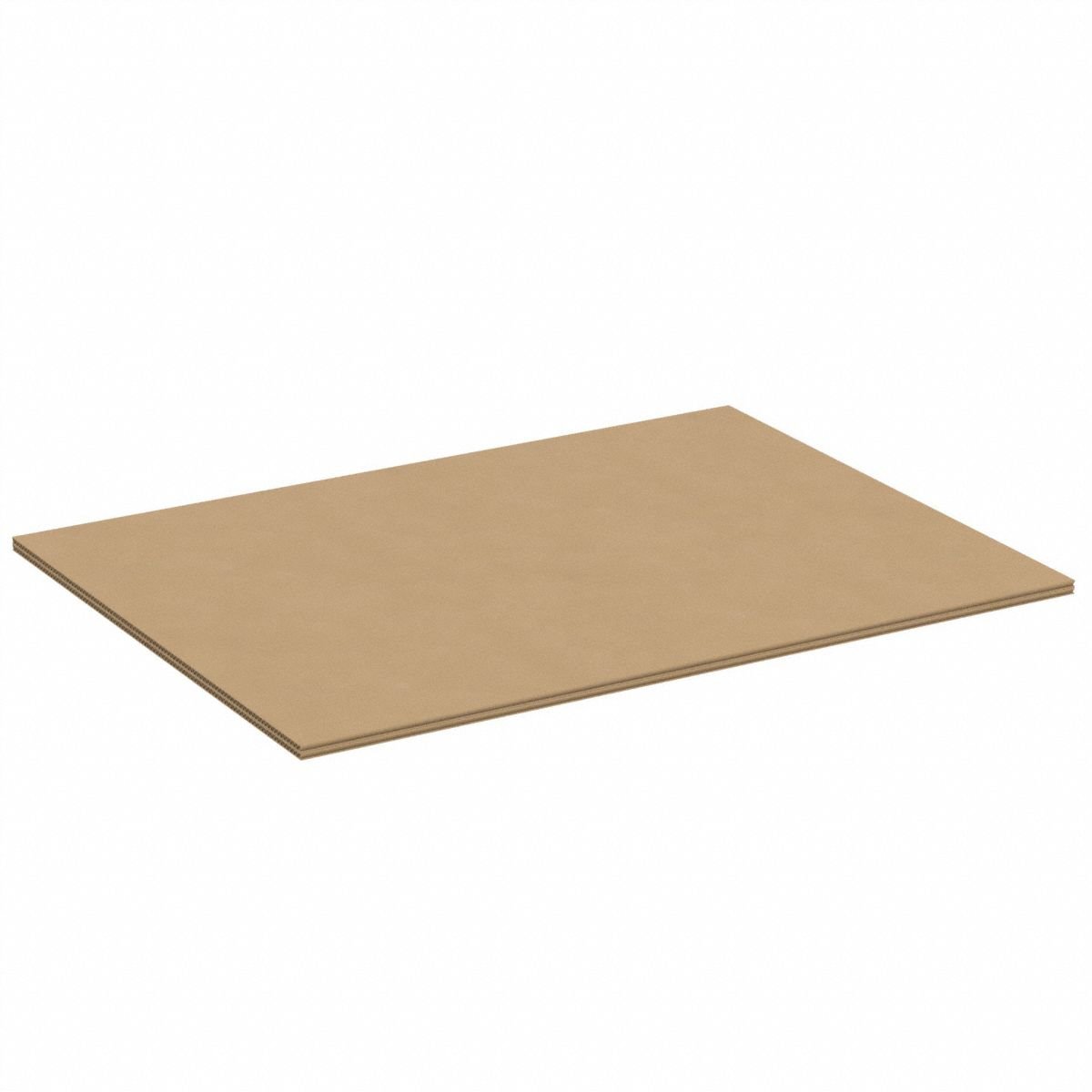 Corrugated Pads: 40 in Wd, 48 in Lg, 5/16 in Thick, Kraft, Double Wall