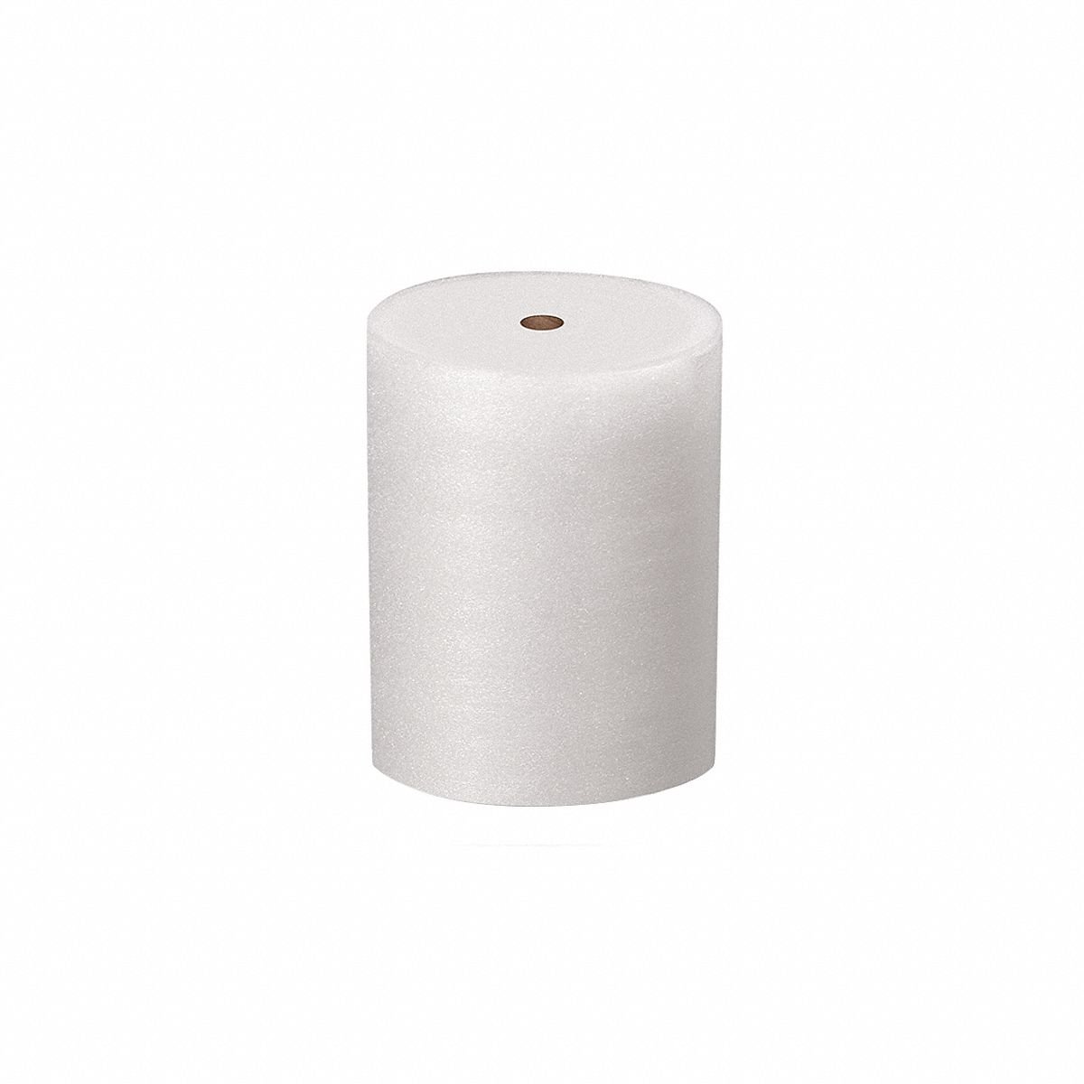Packing Foam Roll: 1/16 in Foam Thick, 48 in Roll Wd, 1,250 ft Roll Lg, White, Non-Perforated