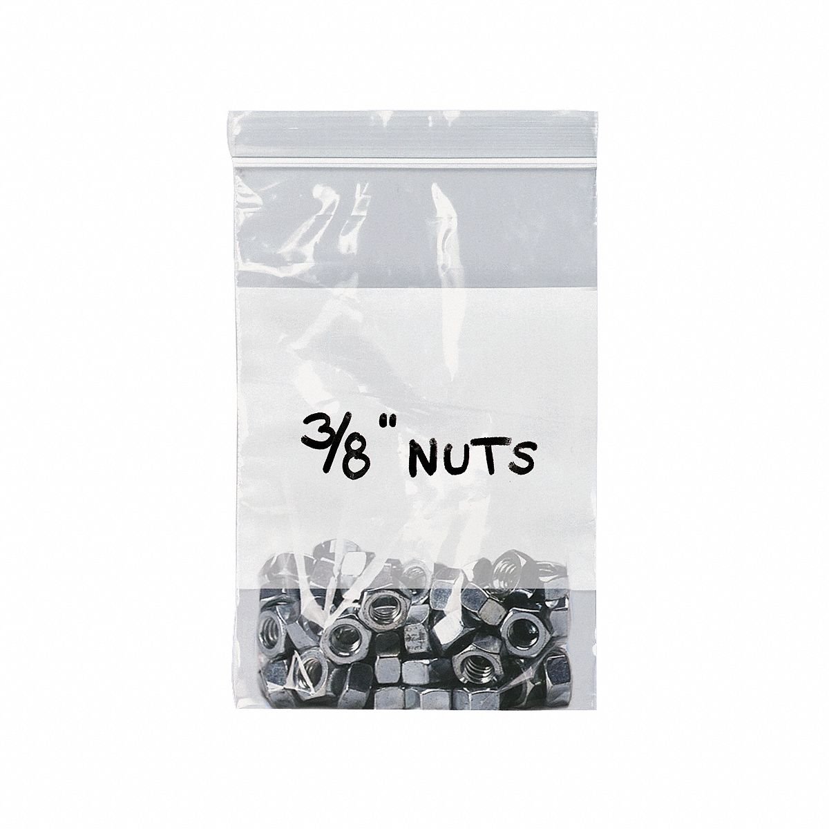 APPROVED VENDOR Reclosable Bag: 4 mil Thick, 3 in Wd, 5 in Lg, Hang Hole Not Included, 100 PK